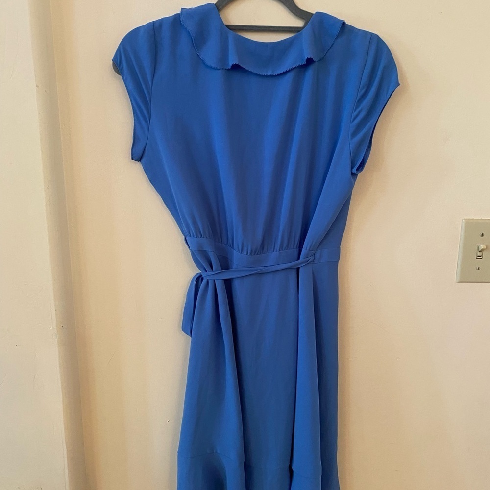 Sunday Best Aritzia Blue Ruffle Wrap Dress Size 2 - Picture 7 of 12